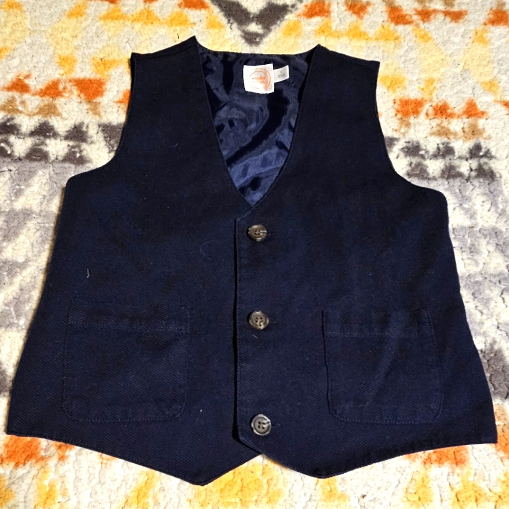 Wonder Nation Boys Navy Vest Size 6